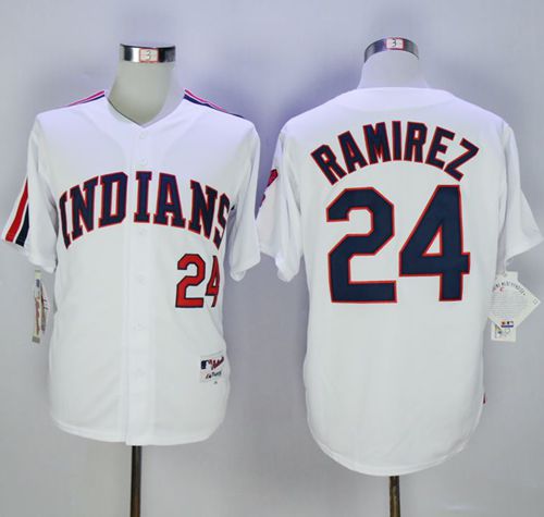 Indians #24 Manny Ramirez White 1978 Turn Back The Clock Stitched MLB Jersey
